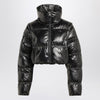adidas Originals Shiny black convertible cropped puffer jacket