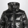 adidas Originals Shiny black convertible cropped puffer jacket