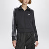 adidas Originals Black zip-up sweatshirt with white stripes