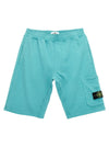 Stone Island Junior Cargo Badge Logo Bermuda Shorts