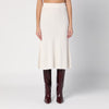 Calvin Klein White wool ribbed skirt