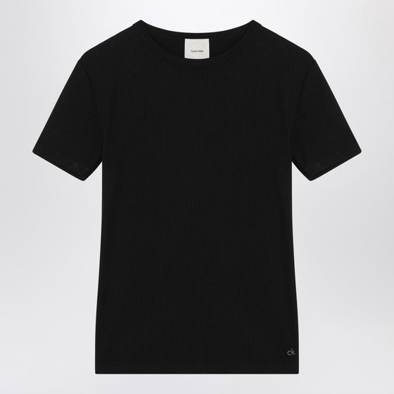 Calvin Klein Black ribbed T-shirt