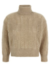 Agnona Openwork Turtleneck Sweater