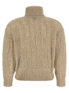 Agnona Openwork Turtleneck Sweater