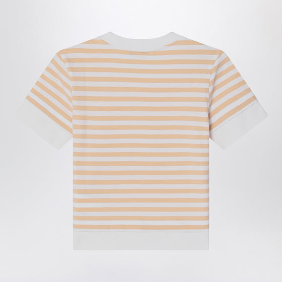 K-Way Emel T-shirt white/beige striped