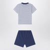 K-Way Two-piece blue striped cotton outfit