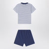 K-Way Two-piece blue striped cotton outfit