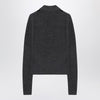 GANNI Grey polo with wool diamonds