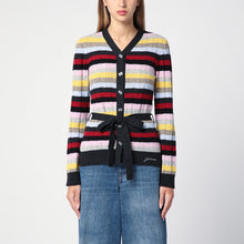  GANNI Multicoloured striped cardigan with belt