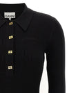 Ganni Melange Rib Knit Mini Dress