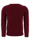 Ganni Burgundy Check Cardigan