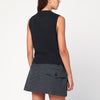 GANNI Dark grey Rose wool-blend vest