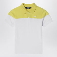  K-Way White/green acacia cotton polo