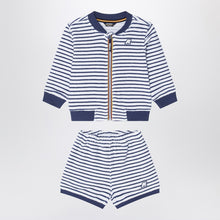  K-Way Sponge outfit white/cobalt blue striped