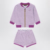 K-Way Sponge outfit white/purple striped