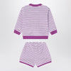 K-Way Sponge outfit white/purple striped