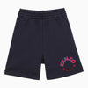 KENZO Navy blue cotton shorts with logo