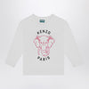 KENZO White cotton T-shirt with logo