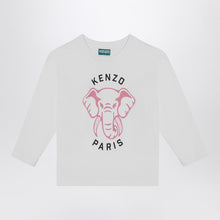  KENZO White cotton T-shirt with logo