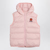 KENZO Pink hooded padded waistcoat