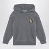 KENZO Grey cotton blend hooded jumper
