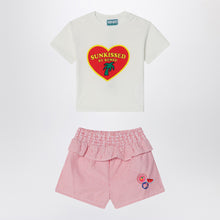  KENZO White/red two-piece suit in cotton