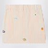 KENZO White/sand striped mini skirt