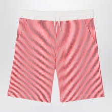  KENZO Red/white striped Bermuda shorts in cotton