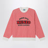 KENZO Red/white striped sweatshirt in cotton
