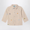 KENZO White/sand striped denim jacket