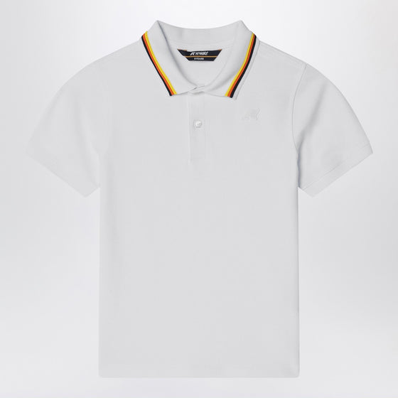 K-Way Jude white polo in cotton piqué