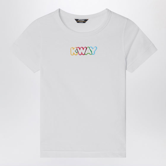 K-Way White Emel t-shirt with logo