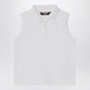 K-Way White sleeveless cotton polo
