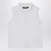K-Way White sleeveless cotton polo