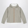 K-Way Reversible Lily Warm jacket in green/gardenia white