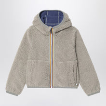  K-Way Reversible Jack fleece sweatshirt in green/cobalt blue