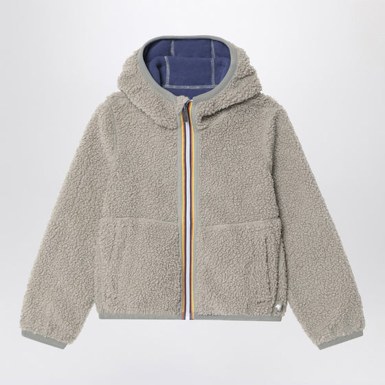 K-Way Reversible Jack fleece sweatshirt in green/cobalt blue