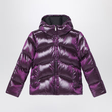  K-Way Purple down jacket in iridescent nylon