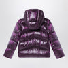 K-Way Purple down jacket in iridescent nylon