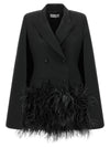 Federica Bonifaci Tuxedo Feather Cape