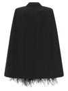 Federica Bonifaci Tuxedo Feather Cape