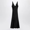 Sportmax Long black dress in satin