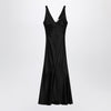 Sportmax Long black dress in satin