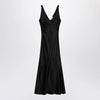 Sportmax Long black dress in satin