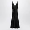 Sportmax Long black dress in satin