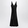Sportmax Long black dress in satin