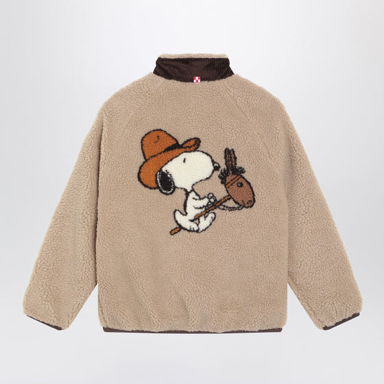 MC2 Saint Barth Beige sherpa jacket with Snoopy
