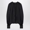 Max Mara Pianoforte Black silk satin blouse