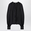 Max Mara Pianoforte Black silk satin blouse