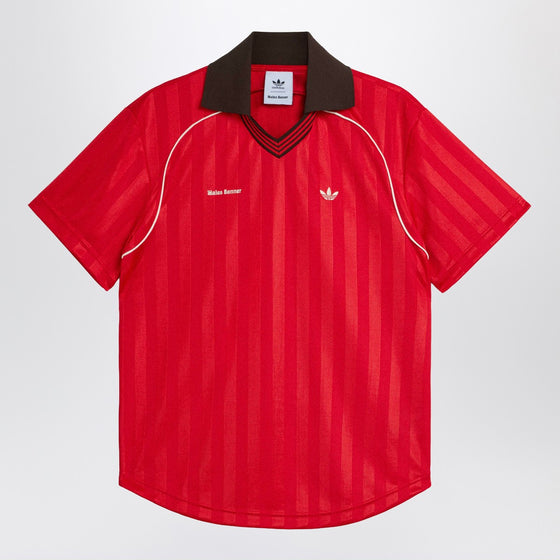 adidas by Wales Bonner Scarlet red jacquard football T-shirt
